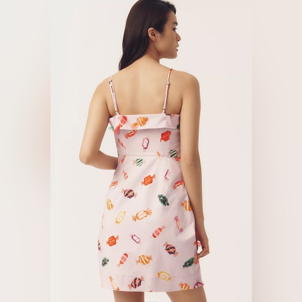 Maeve Candy Printed Buttondown Mini Dress - Picture 4 of 14